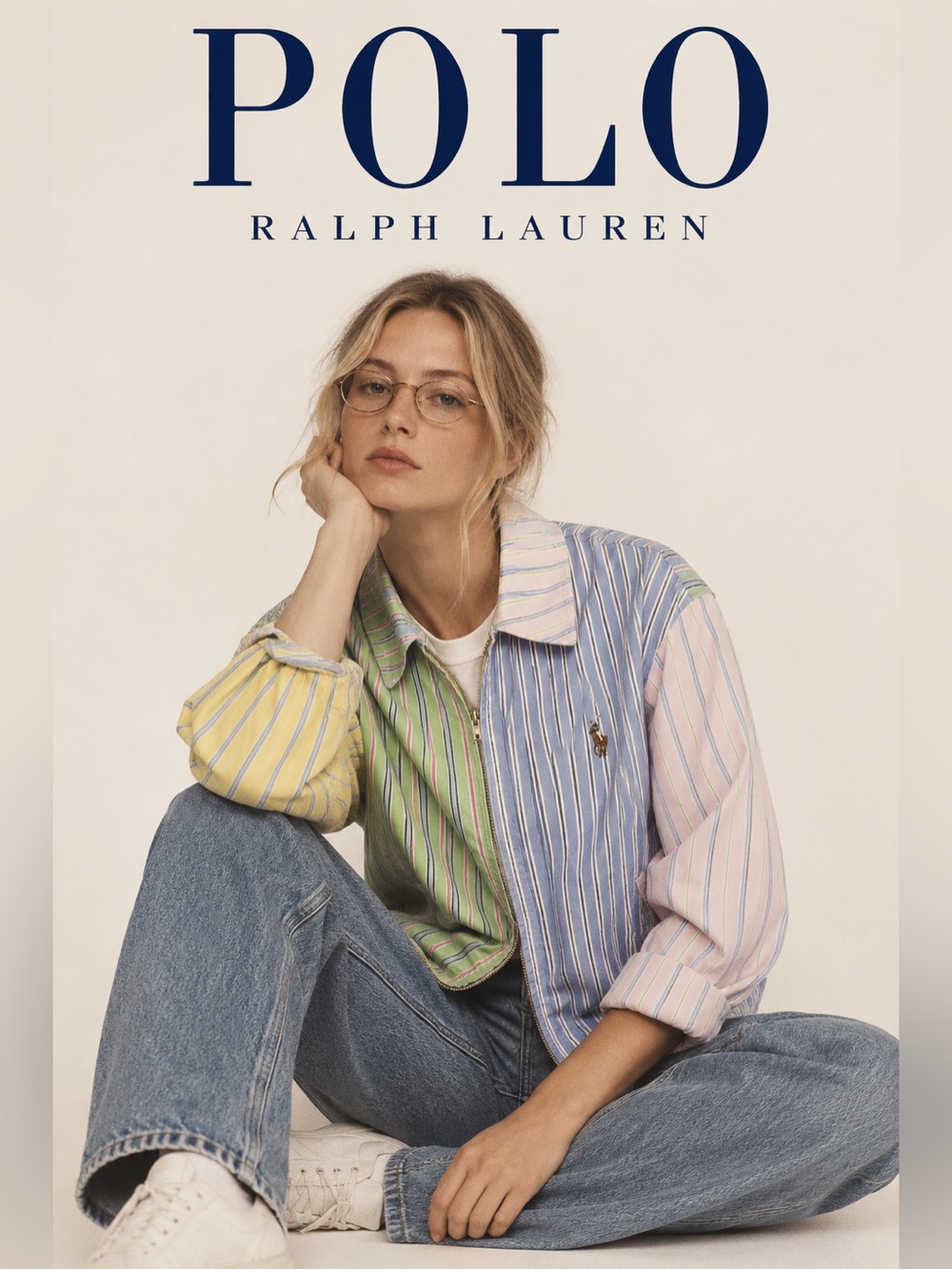 Polo by Ralph Lauren Pastel Bayport Multi-Stripe Zip Fun Jacket